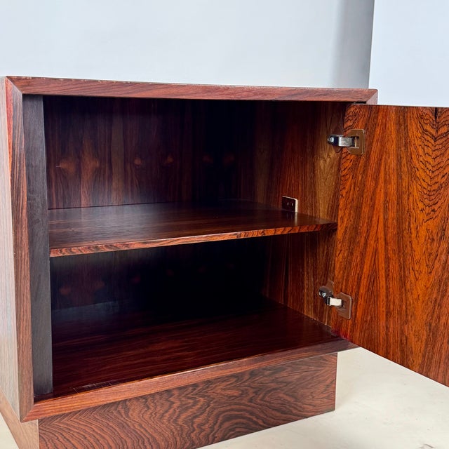 1960s Minimalistic Rosewood Night Stand or Small Cabinet For Sale - Image 10 of 11