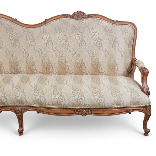 Mid 20th Century Louis XV Style Upholstered Sofa For Sale In Los Angeles - Image 6 of 12