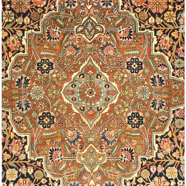 Persian Antique Persian Mohtasham Kashan Rug 9’2" X 12’4" For Sale - Image 3 of 9