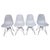 Eames Knoll Eiffel Tower Base Molded White Chairs - Set of 4 For Sale - Image 15 of 18