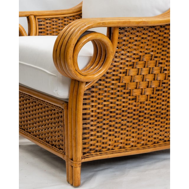 Vintage Rattan Wicker Chairs For Sale - Image 4 of 4