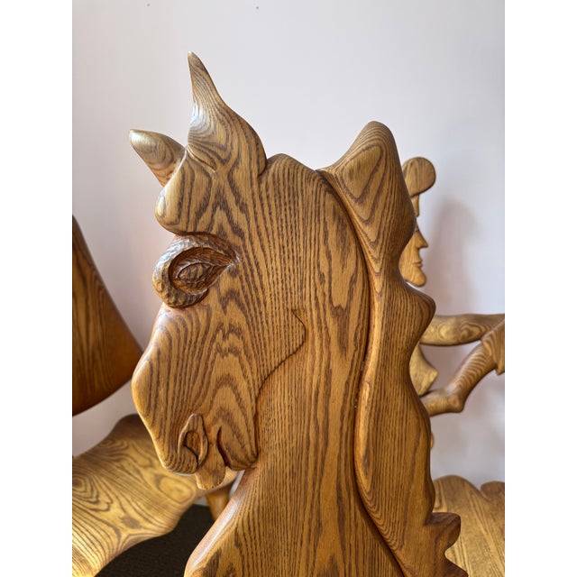 Pair of 1980 Andrew Willner Horse Chairs/Signed and Dated For Sale - Image 4 of 11