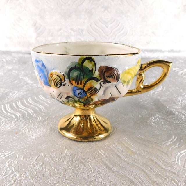1940s Traditional Capodimonte Tea Set - Thirteen Pieces For Sale - Image 14 of 15