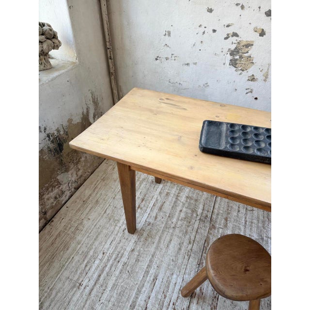 Pine and Oak Farmhouse Table, 1950s For Sale - Image 9 of 18