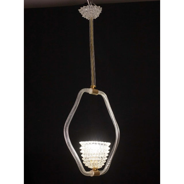 Clear Rostrato Murano Glass Chandelier by Barovier & Toso, 1940s For Sale - Image 13 of 13
