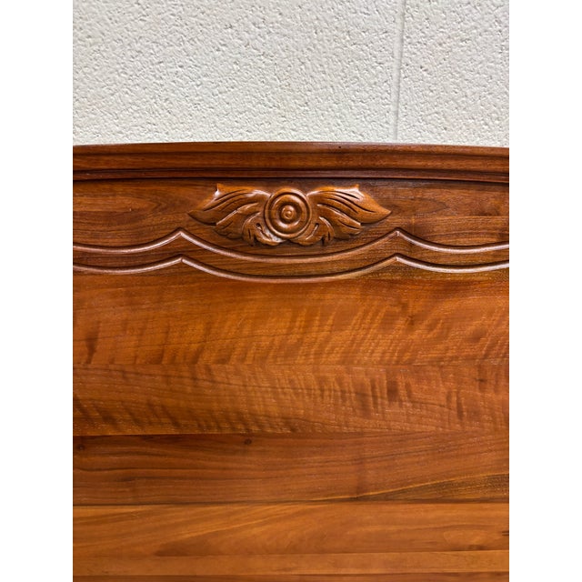 Vintage Full Size Victorian Carved Solid Wood Bed For Sale - Image 10 of 12