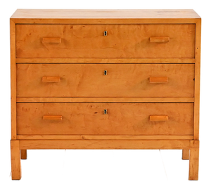 Deco Chest of Drawers in Flamed Birch, 1930s