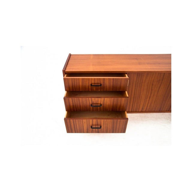 Wood Vintage Chest of Drawers in Walnut, Poland, 1960s For Sale - Image 7 of 11