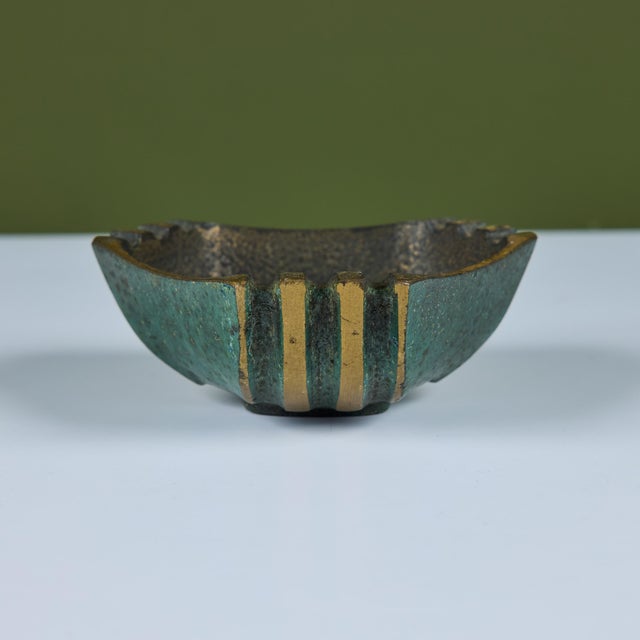 Dayagi Verdigris Brass Bowl For Sale - Image 11 of 12