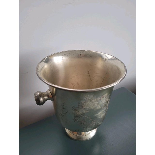 Antique Chiseled Sheffield Ice Bucket, 1950s For Sale - Image 9 of 10