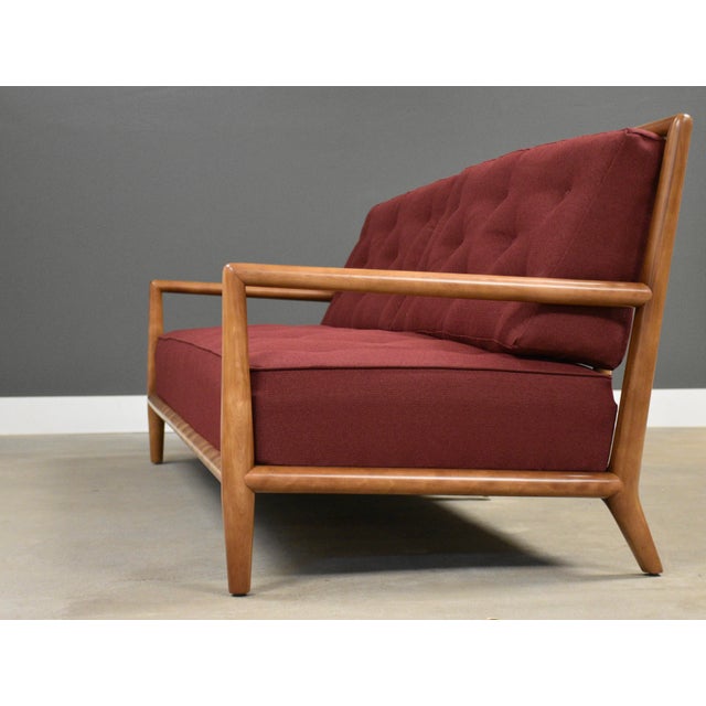 1950s Refinished t.h. Robsjohn Gibbings for Widdicomb Sofa For Sale In Boston - Image 6 of 12