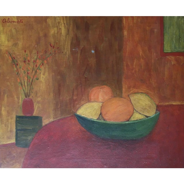 Jean-Jacques Abieniste, Nature morte aux oranges et citrons, Oil on Canvas For Sale - Image 8 of 8