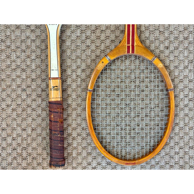 1960s Wooden Tennis Racket Pair For Sale - Image 6 of 9