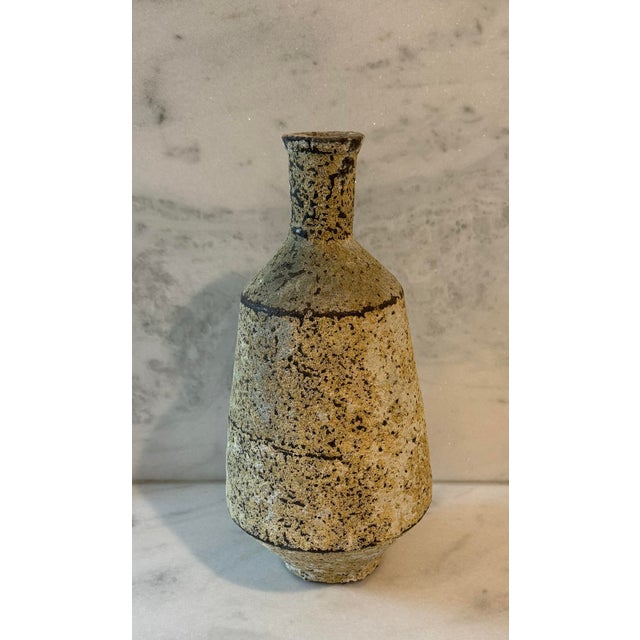 Vintage Mid Century Artisan Pottery Vase For Sale - Image 4 of 11