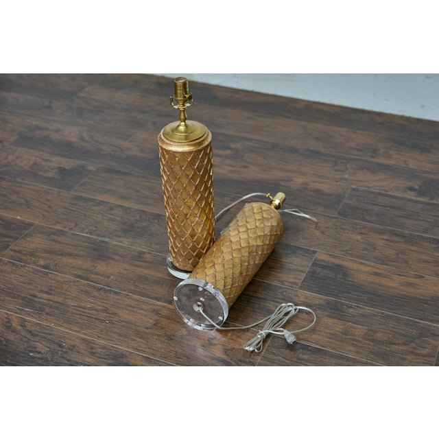 19th Century French Giltwood Fragments Made into Table Lamps - a Pair For Sale - Image 12 of 12