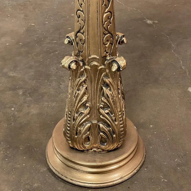 Antique Italian Baroque Giltwood Pedestal For Sale - Image 9 of 13
