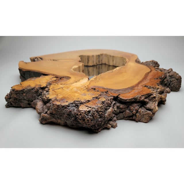 Late 20th Century Live Edge Burlwood Mirror For Sale - Image 5 of 14