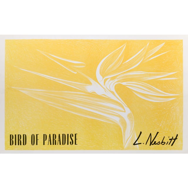 1970s Birds of Paradise (Yellow), Lowell Blair Nesbitt For Sale - Image 5 of 5