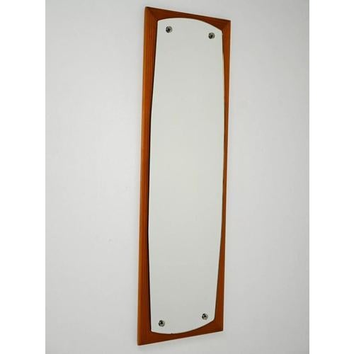 Glass Danish Wall Mirror in Teak, Denmark, 1960s For Sale - Image 7 of 7