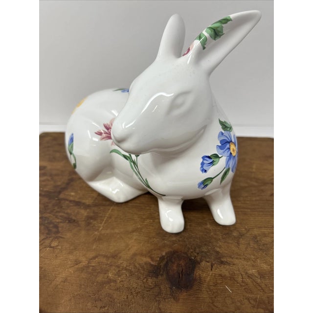 Vintage Tiffany and Co. Porcelain Floral Bunny Rabbit Figurine For Sale - Image 6 of 7