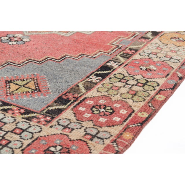 1950s Anatolian Kurdish Floral Carpet For Sale - Image 4 of 10