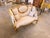 1960s 1960s French Louis XV Rococo Settee upholstery Loveseat Cream Damask Canapa Sofa For Sale - Image 5 of 5