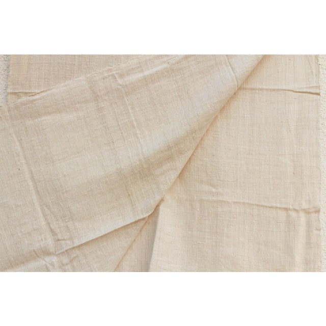 Organic Peace Silk Throw, Raw Undyed Natural For Sale - Image 4 of 5