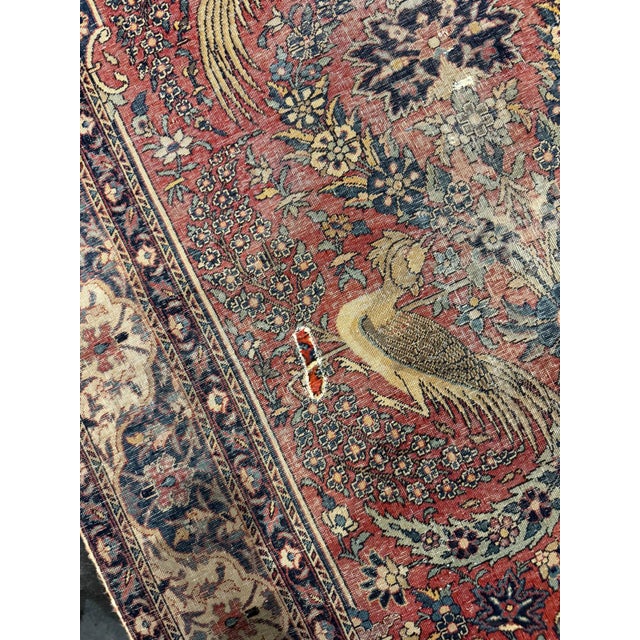 Antique Kashan Rug 3'3'' x 5' For Sale In New York - Image 6 of 6