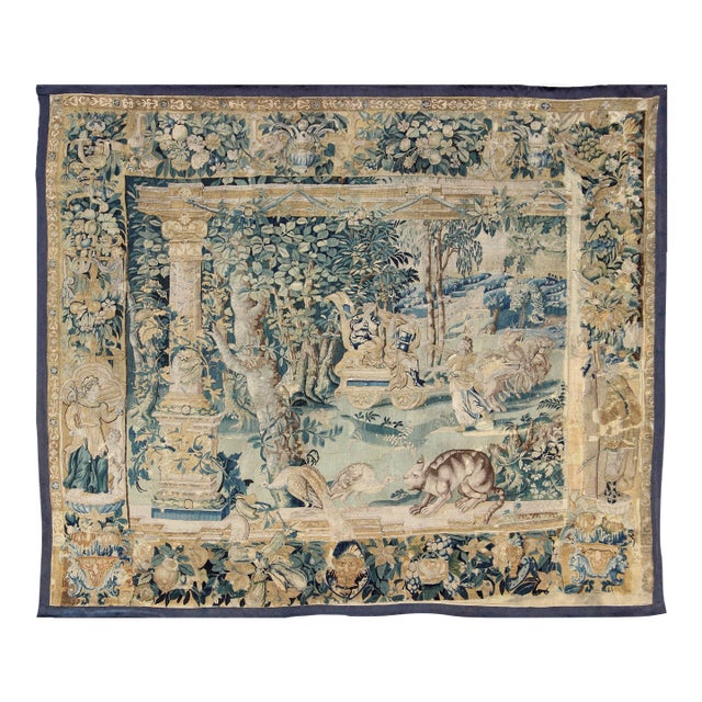 Antique Mid-18th Century European French Beauvais Tapestry For Sale