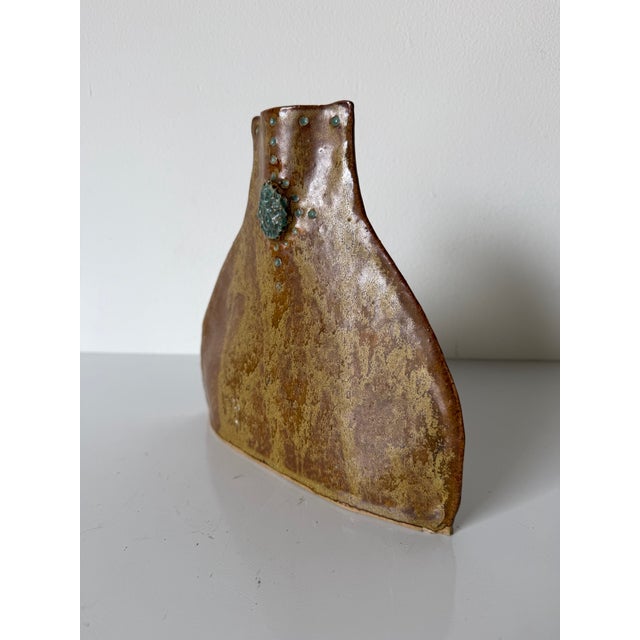 Mid-Century Modern Modern Organic Studio Pottery Sculptural Vase Signed Sue For Sale - Image 3 of 12