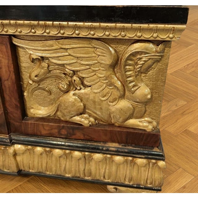 Brown Art Deco Walnut Burl Chest of Drawers from a Venetian Palace, 1930s For Sale - Image 8 of 11