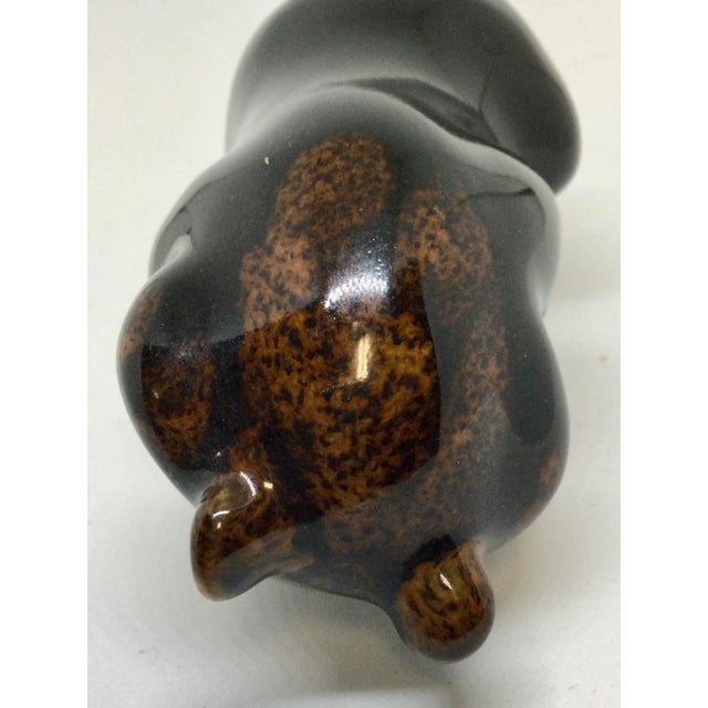 Coffee Vintage Porcelain Bear Figurine For Sale - Image 8 of 11