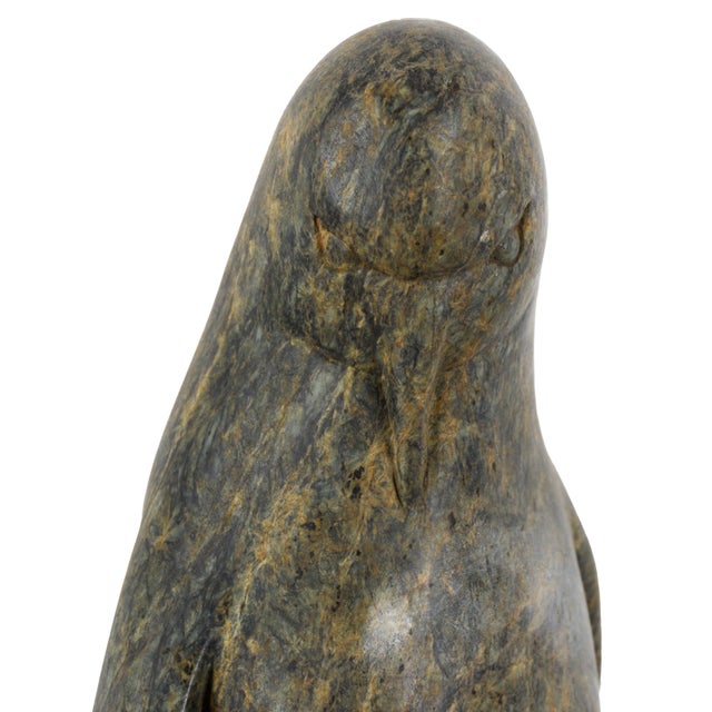 1970s "Penguin" - Steatite Stone Hand Carved Sculpture, St. Lawrence Island Eskimo Art For Sale - Image 5 of 10