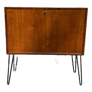 1960s Mid Century Teak Media & Vinyl Record Cabinet For Sale