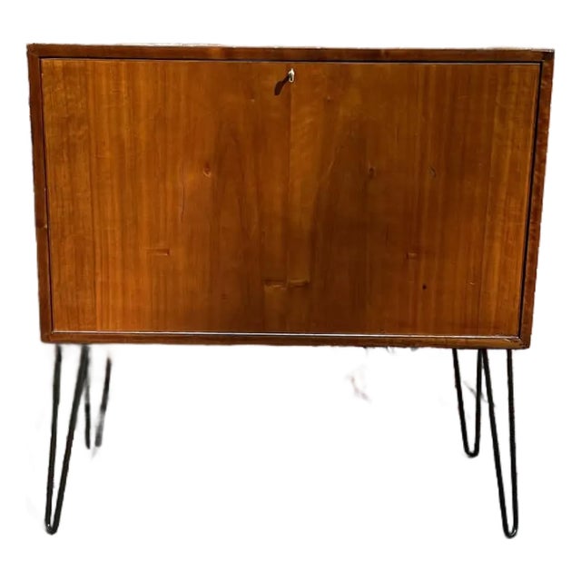 1960s Mid Century Teak Media & Vinyl Record Cabinet For Sale