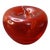 1980s Murano Made in Italy Red Art Glass Apple Paperweight For Sale