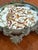 Early 20th Century Exquisite Antique Hua Rong Tang Zhi Porcelain Brass Footed Decorative Trinket Plate For Sale - Image 5 of 12