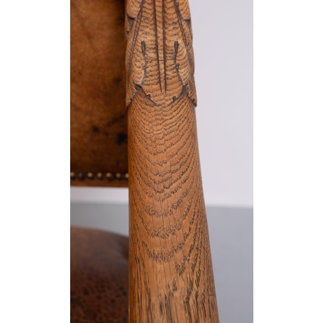 Antique Dutch Baroque Armchair in Oak, 1880 For Sale - Image 14 of 16