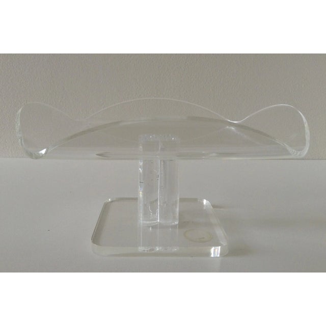 A vintage, lucite footed, afternoon tea and scone(s), sandwich, or dessert stand. In great condition, with minor wear...