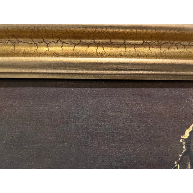 Beautiful vintage framed Old Master still life reproduction of 'Basket of Plums' by the French Baroque artist Pierre...