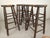 Wood Brutalist Stools in Wood and Straw, 1950s, Set of 4 For Sale - Image 7 of 15