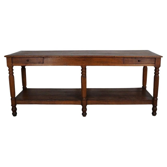 Antique French Rustic Oak Console, 19th Century For Sale - Image 18 of 18