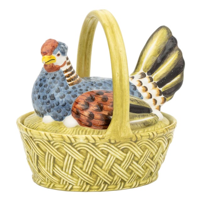 Este for Tiffany & Co. Ceramic Hen Form Basket For Sale