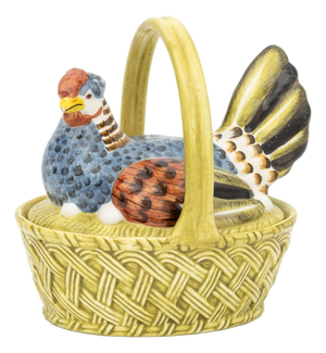 Este for Tiffany & Co. Ceramic Hen Form Basket