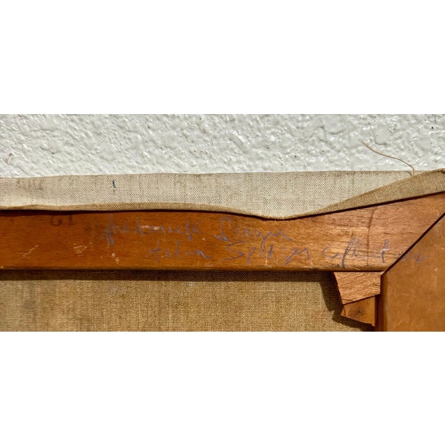 Frederick B. Serger, Polish French Fauvist Judaica Oil Painting Rabbi in Synagogue Frederick Serger, c.1940s For Sale - Image 4 of 5