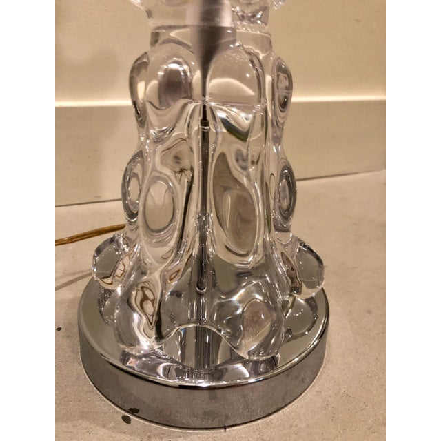 Early 20th Century Early 20th Century Sculptural Lead Crystal Lamp For Sale - Image 5 of 6