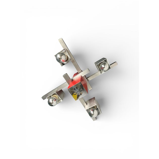 Gaetano Sciolari 1970s Mid Century Modern Scilari Chandelier For Sale - Image 4 of 7