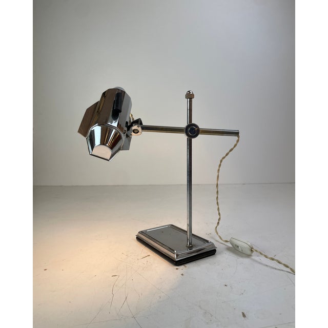1940s Dactyl, Art-Deco Desk Lamp by Jean Chavanis for Pirouett, France, 1940s For Sale - Image 5 of 18