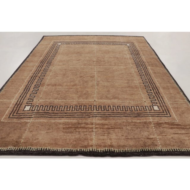 Rug & Kilim Contemporary Art Deco Style Wool Rug in Brown Hues by Rug & Kilim, India For Sale - Image 4 of 10