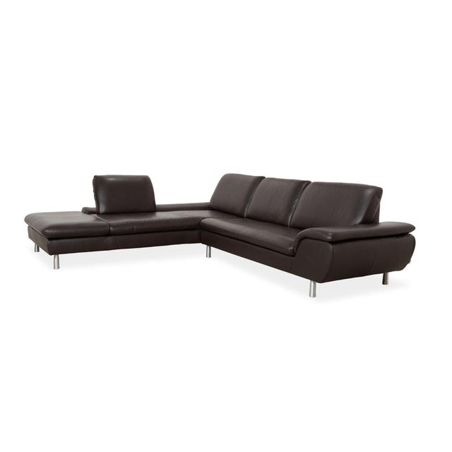 Modern Loop Corner Sofa in Dark Brown Leather from Willi Schillig For Sale - Image 3 of 16
